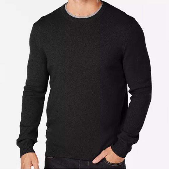 BUNDLE Club Room Men's Black and Navy Crewneck Sweaters - Picture 2 of 6